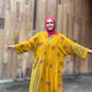Pocket Anorak Abaya - Golden Hibiscus Bloom