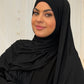 Hybrid Modal Jersey Hijab: Eclipse Black
