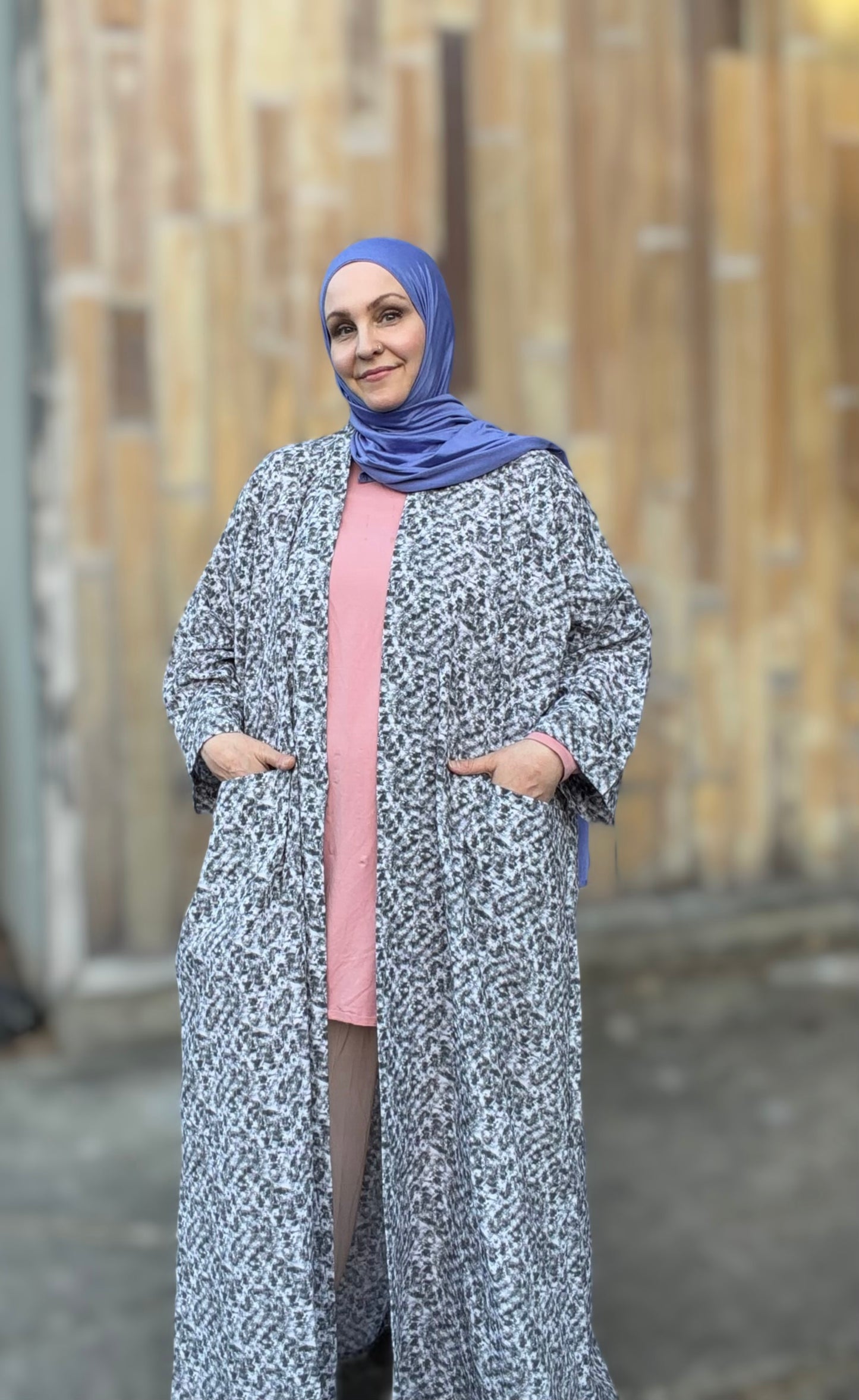 Pocket Anorak Abaya - River Rock