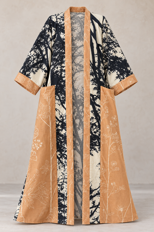 Up-cycled Pocket Anorak Abaya - Apricot Canopy