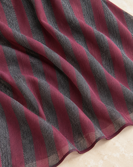 Woven Jersey Hijab: Burgundy Nocturne