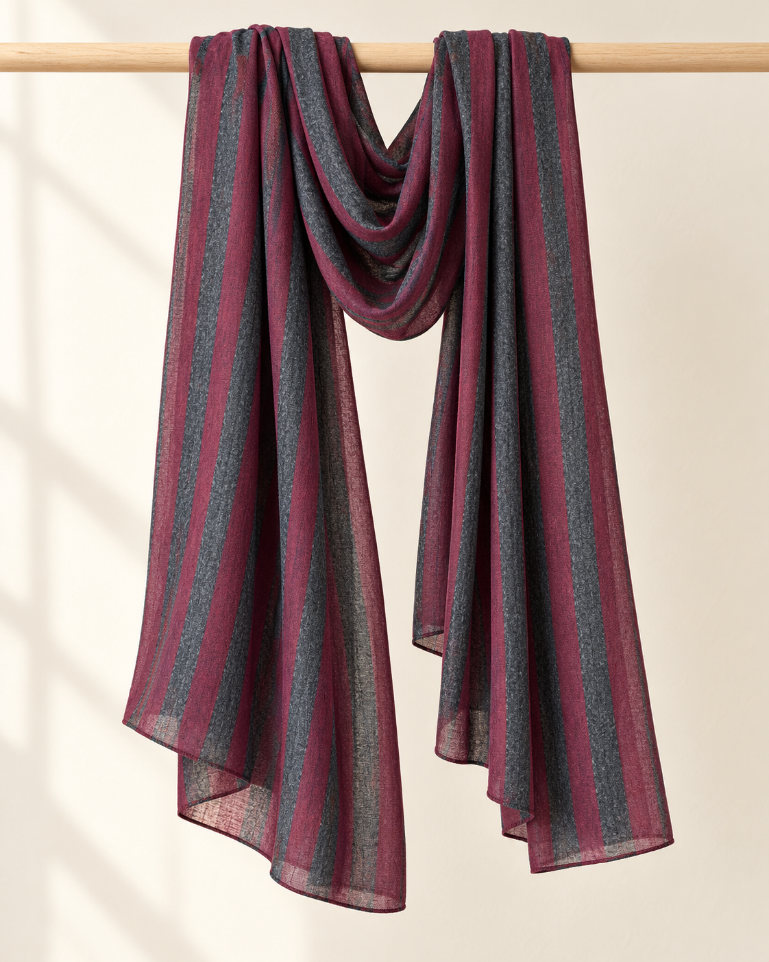 Woven Jersey Hijab: Burgundy Nocturne