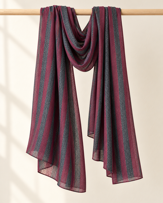 Woven Jersey Hijab: Burgundy Nocturne