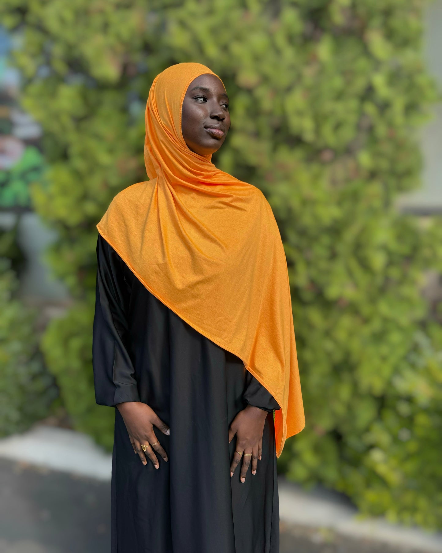 Performance Jersey Hijab: Tangerine
