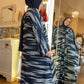 Nour Oversized Abaya - Blue Lightning