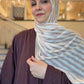 Metallic Tissue Jersey Hijab: Gilden Cream