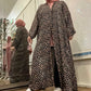 Nour Oversized Abaya - Evergreen & Blush Escape