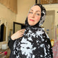 Printed Jersey Hijab: Rorschach Retro Inkblot