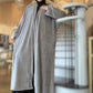 Nour Oversized Abaya - Plush Plisse Velour