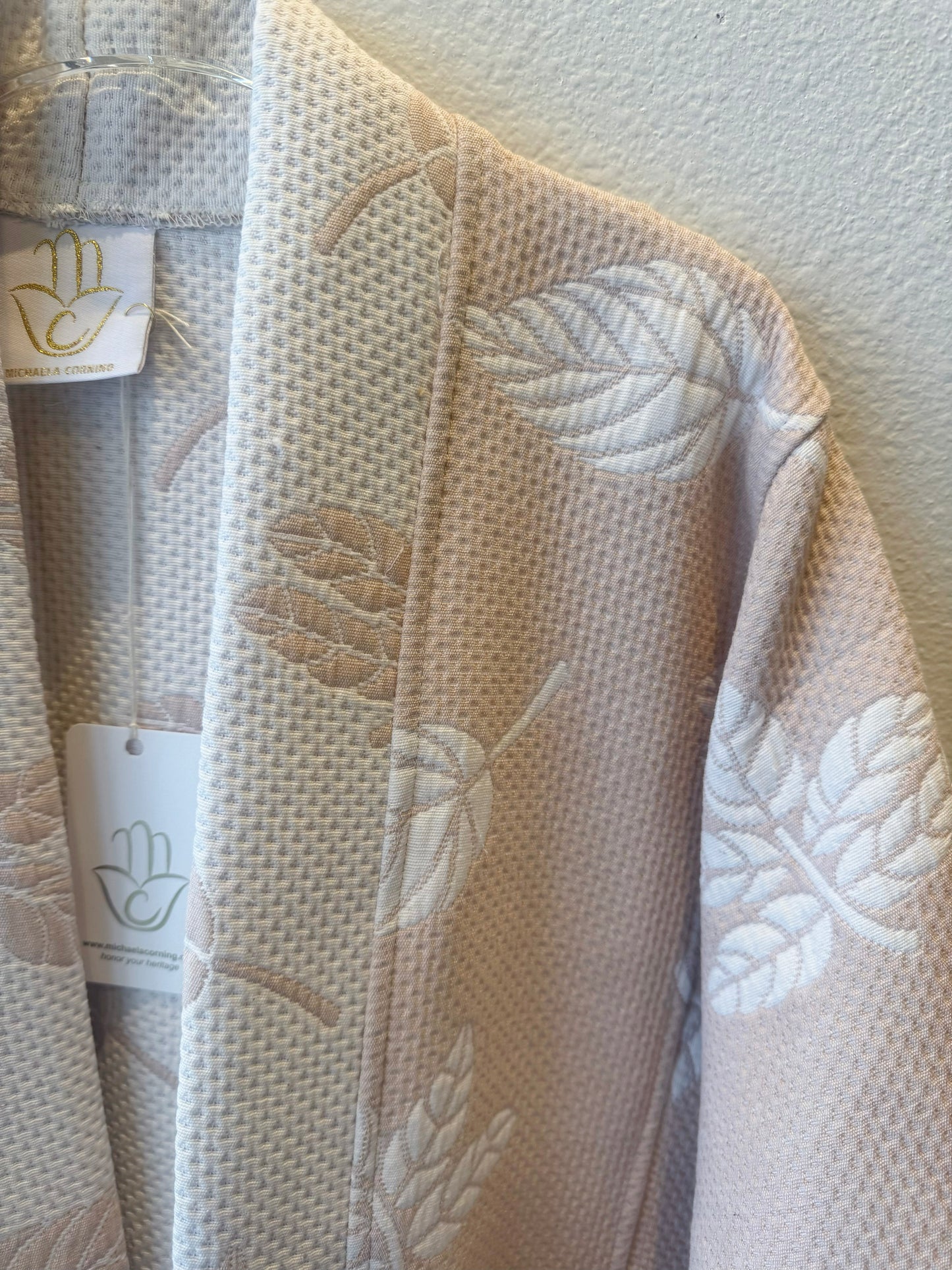 Up-cycled Pocket Anorak Abaya - Sandstone Leaves