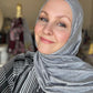 Performance Jersey Hijab: Heathered Light Grey