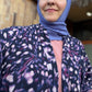 Nour Oversized Satin Abaya - Purple Ferrasha