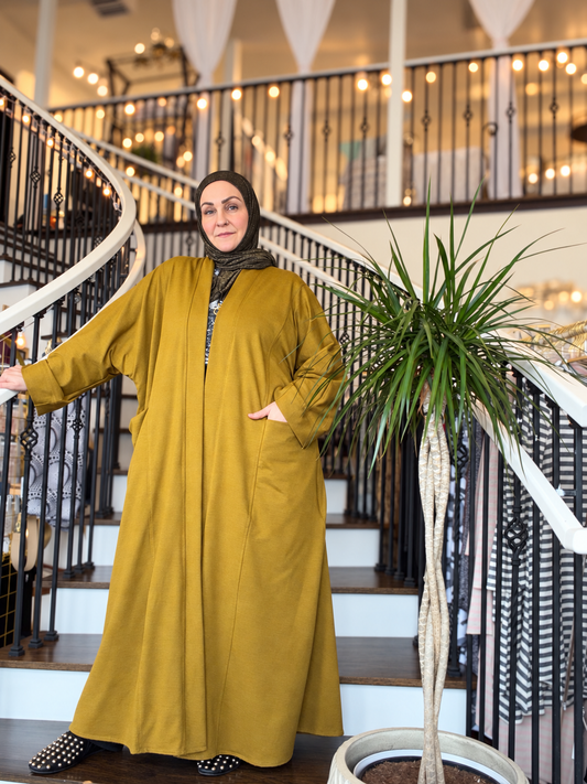 Pocket Anorak Abaya - Golden Ochre Athleisure