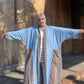 Pocket Anorak Abaya — Denim Wildflower