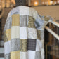 One-of-One | The Power Silhouette Abaya - Cream & Grey Patchwork (Upcycled)