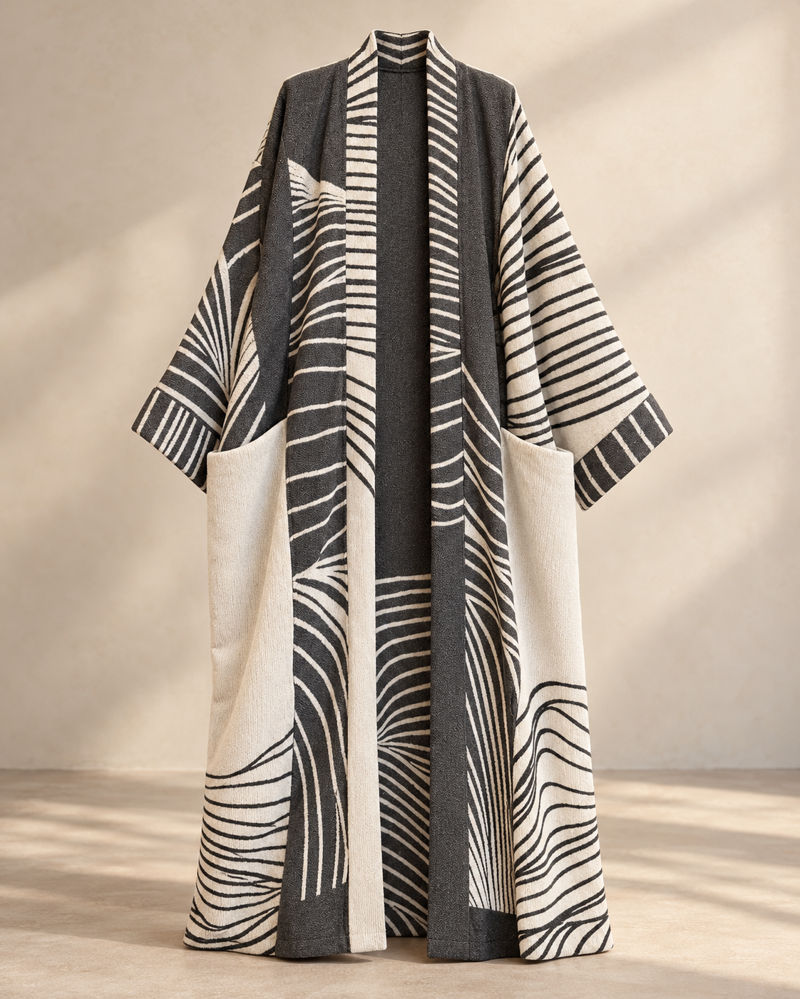 Up-cycled Pocket Anorak Abaya - Contour