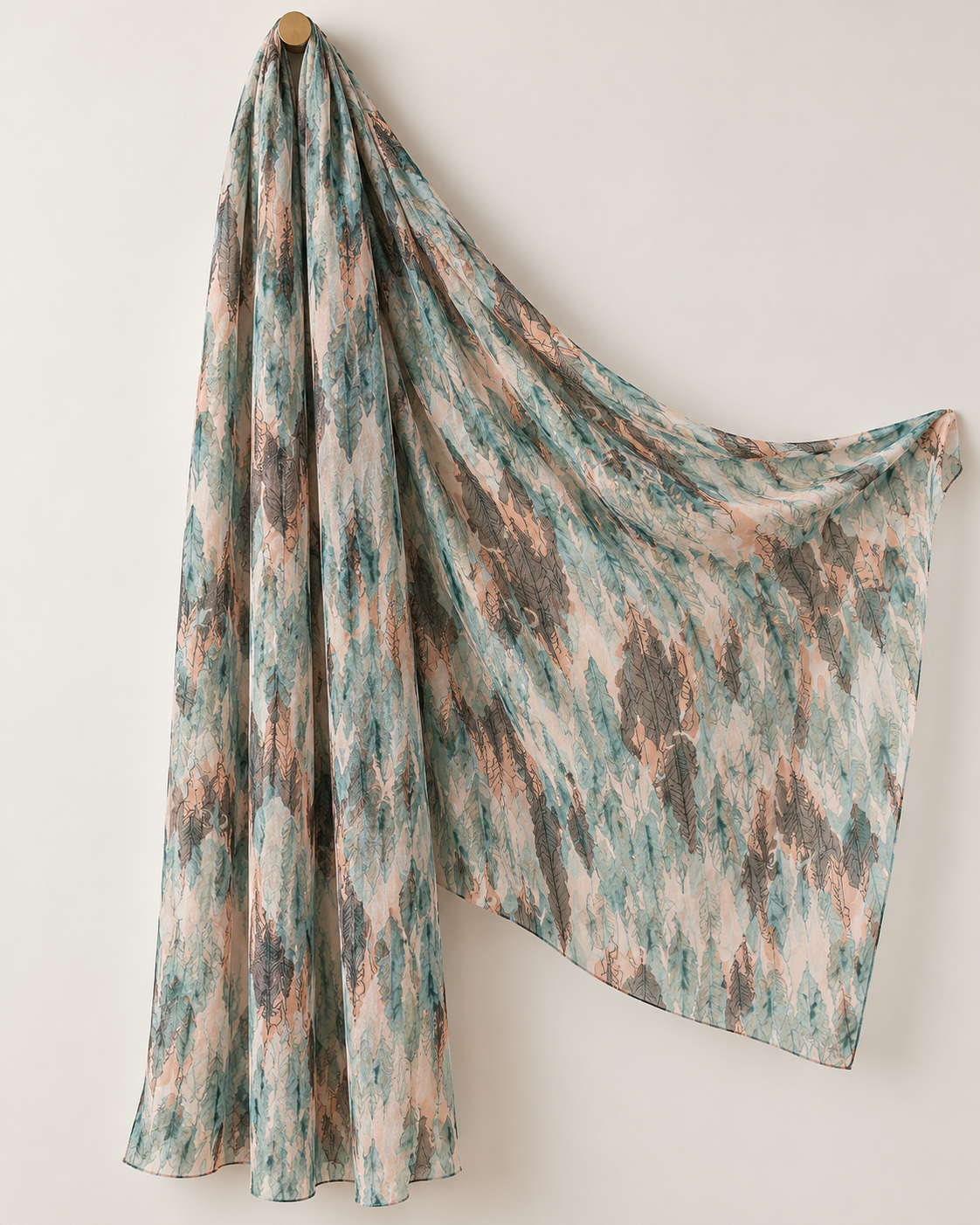 Crepe Chiffon Hijab: Whispering Feathers