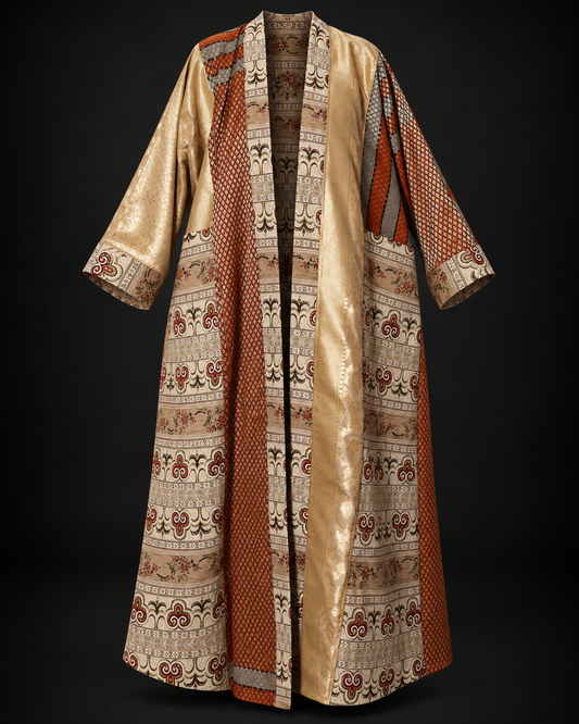 Upcycled Pocket Anorak Abaya — Burnished Gold | Threads of Renewal 2026
