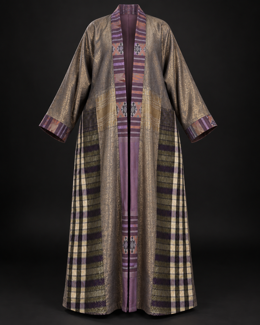 Upcycled Pocket Anorak Abaya — Lavender Iridescence | Threads of Renewal 2026