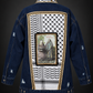 Palestine: Memory & Witness — Dark Wash Denim Kufiya Jacket