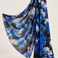 Jacquard Burnout Chiffon Hijab: Cobalt Current