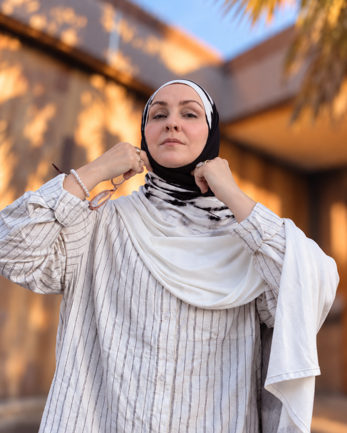Printed Jersey Hijab: Rainshadow