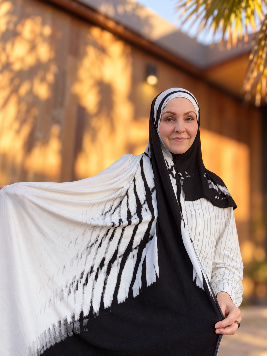 Printed Jersey Hijab: Rainshadow
