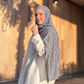 Woven Jersey Hijab: Cascadia Fogline