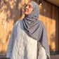 Woven Jersey Hijab: Cascadia Fogline