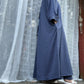 Nour Oversized Abaya - Muted Navy Blue Performance
