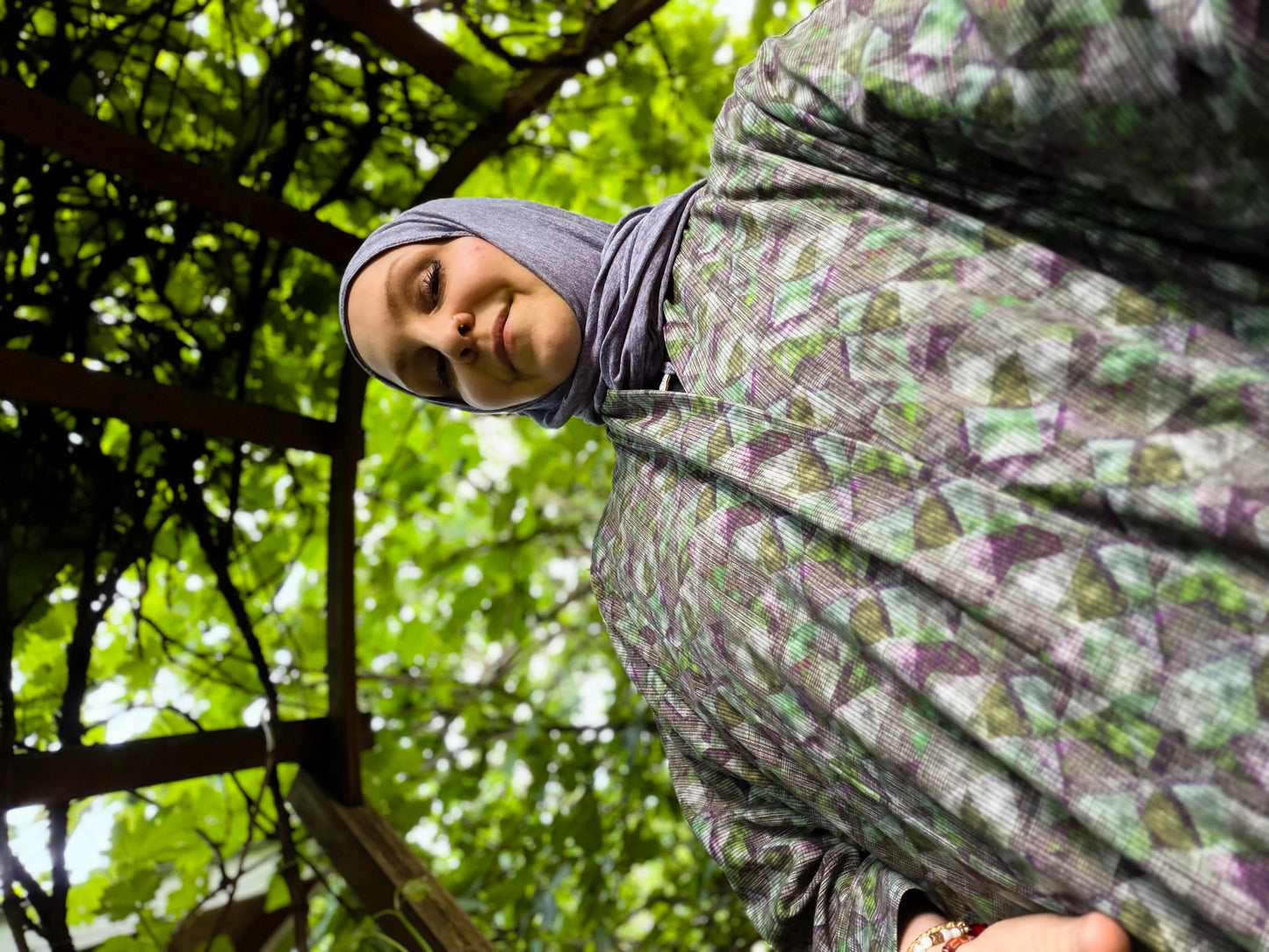 Pocket Anorak Abaya - Moss & Glass