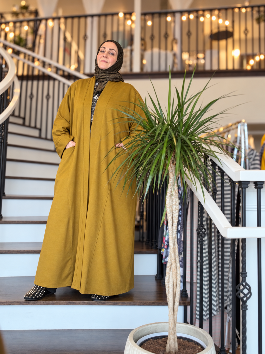 Pocket Anorak Abaya - Golden Ochre Athleisure