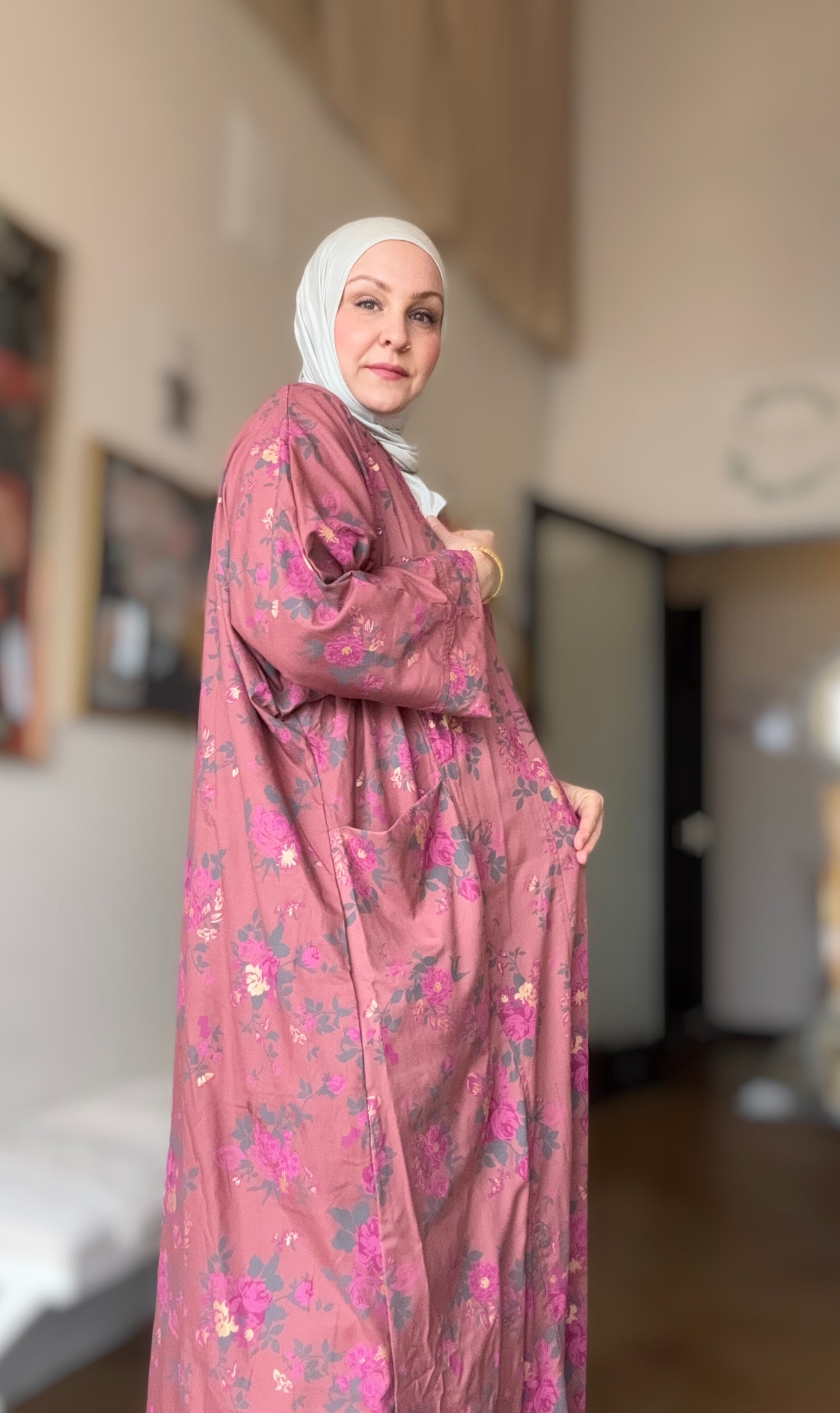 Pocket Anorak Abaya - Bloom
