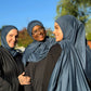Performance Jersey Hijab: Dark Wash Denim