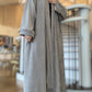 Nour Oversized Abaya - Plush Plisse Velour