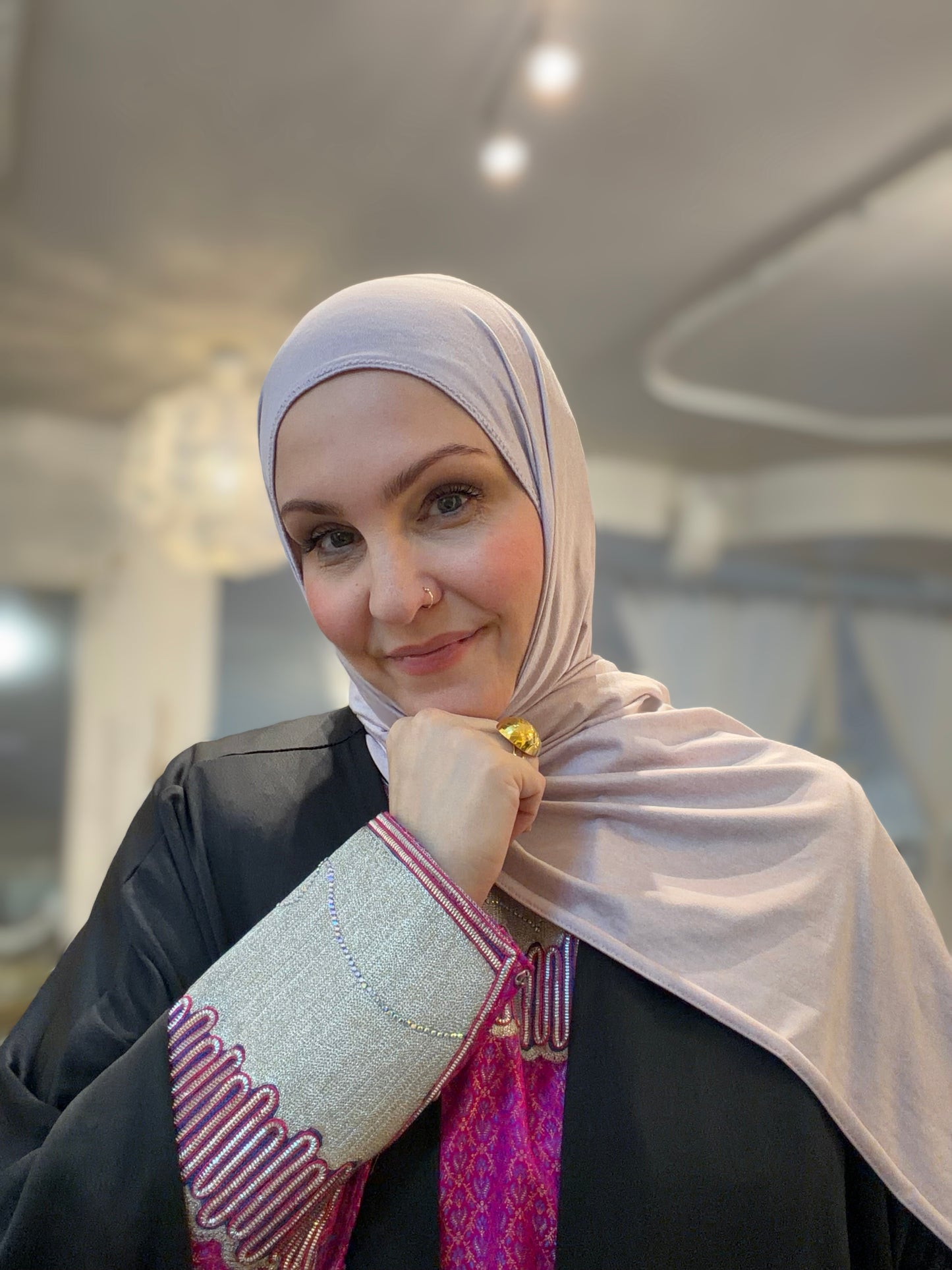 Performance Jersey Hijab: Petal Blush