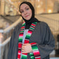 Guadalupe Pocket Charcoal Abaya – Majestic Serape Red & Green