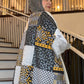 One-of-One | The Power Silhouette Abaya - Black & White Patchwork (Upcycled)