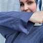 Nour Oversized Abaya - Muted Navy Blue Performance