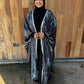 Metallic Oversized Abaya - Eid Collection: Silver & Black