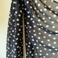 Chiffon Hijab: Classic Black and Beige Polka Dot