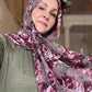 Chiffon Hijab: Rosewood Bloom