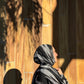 Nour Oversized Abaya - Black Lightning