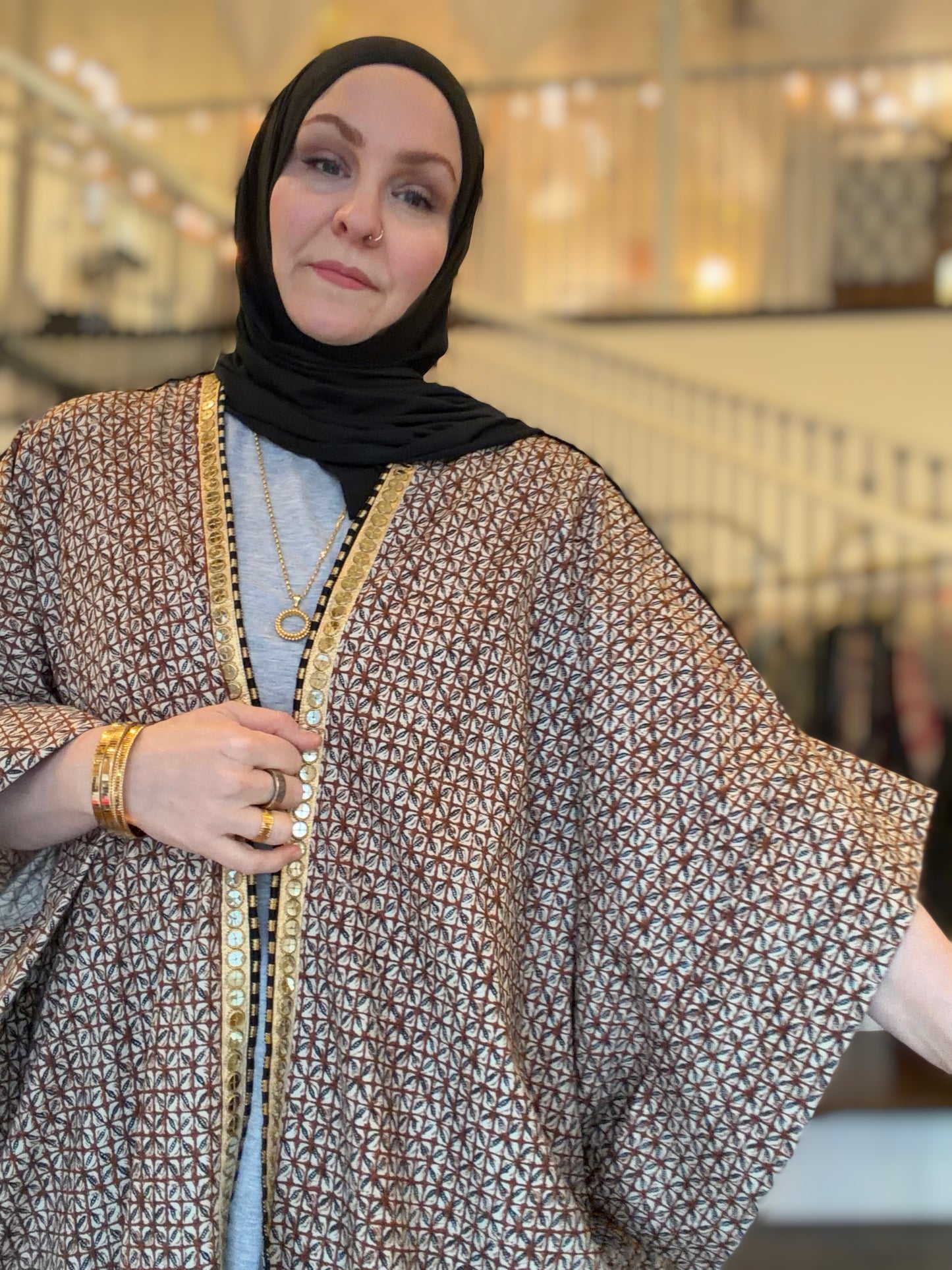 Cultural Fusion Bisht - Spice Star Mosaic