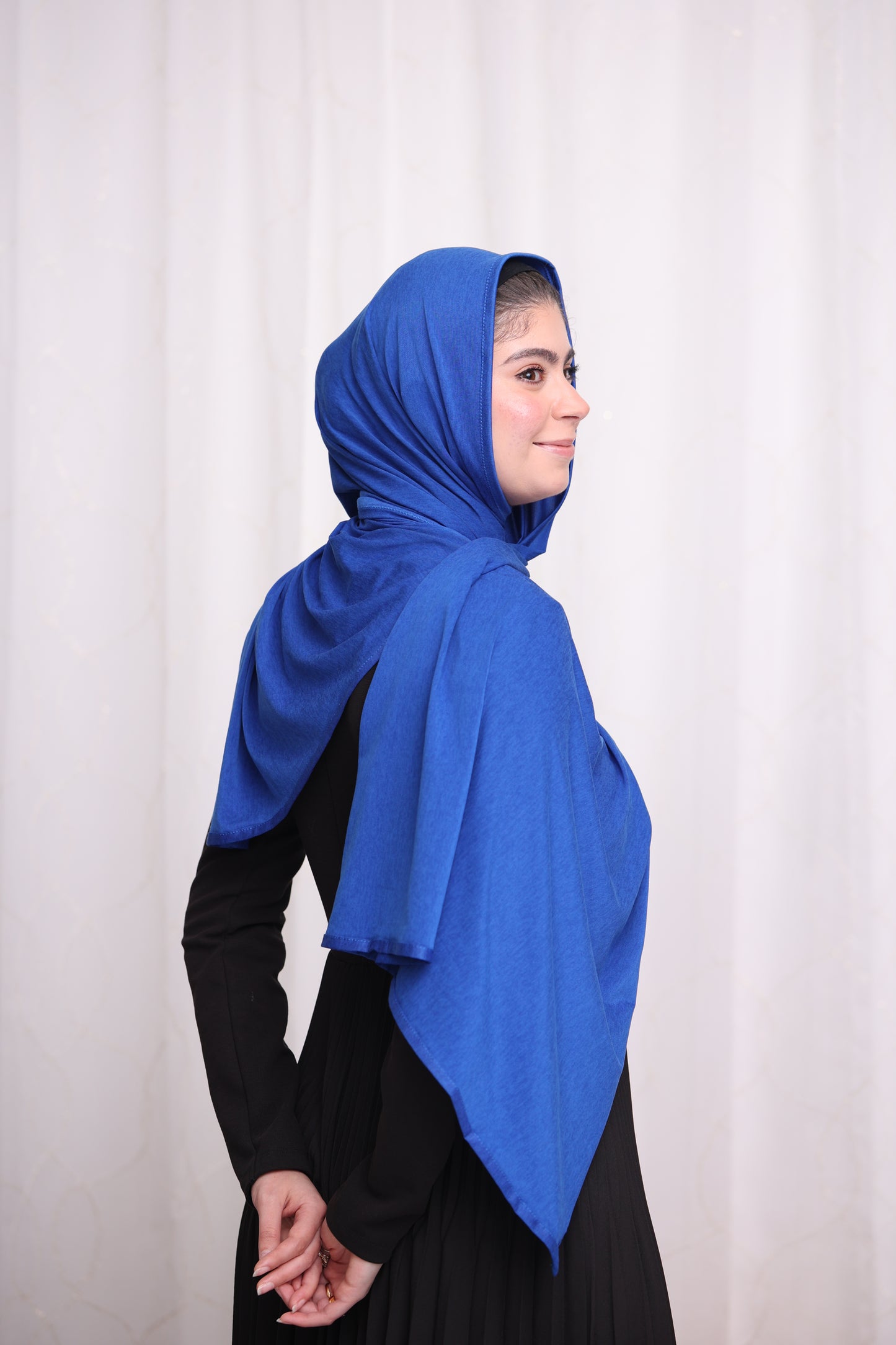 Performance Jersey Hijab: Cobalt Blue