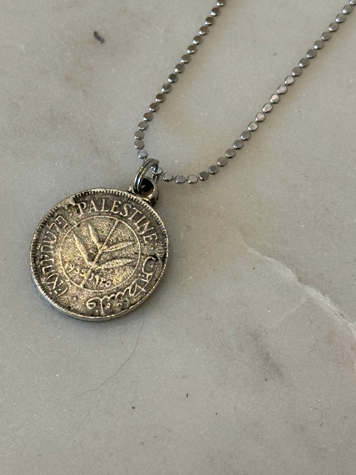 Historic Palestine Necklace: Silver Coin