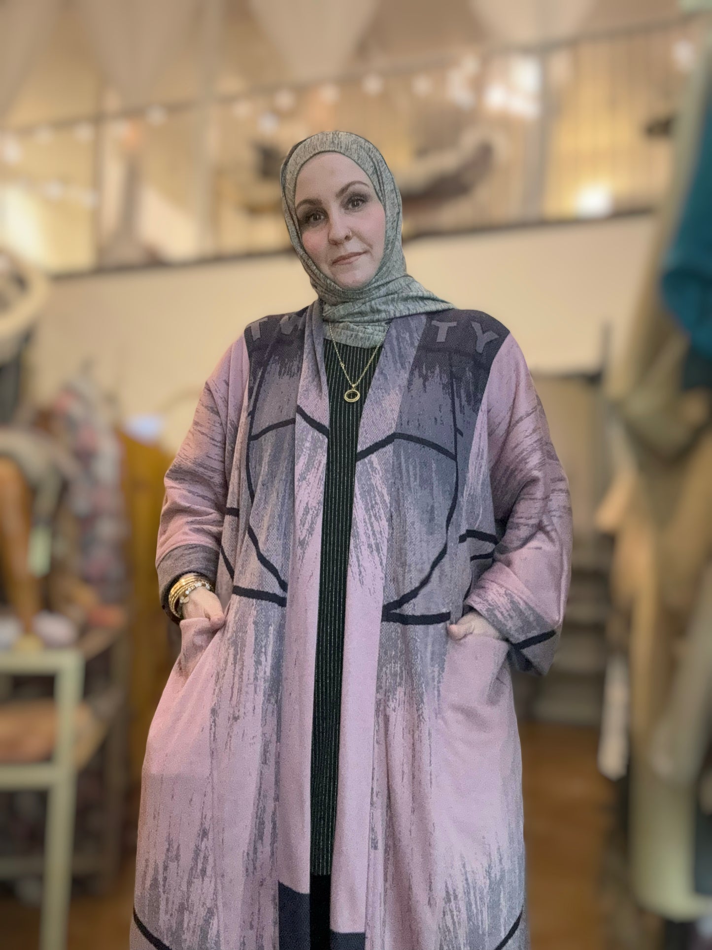 Pocket Anorak Sweater Abaya - Courtside