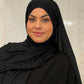 Hybrid Modal Jersey Hijab: Eclipse Black
