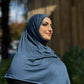 Performance Jersey Hijab: Dark Wash Denim