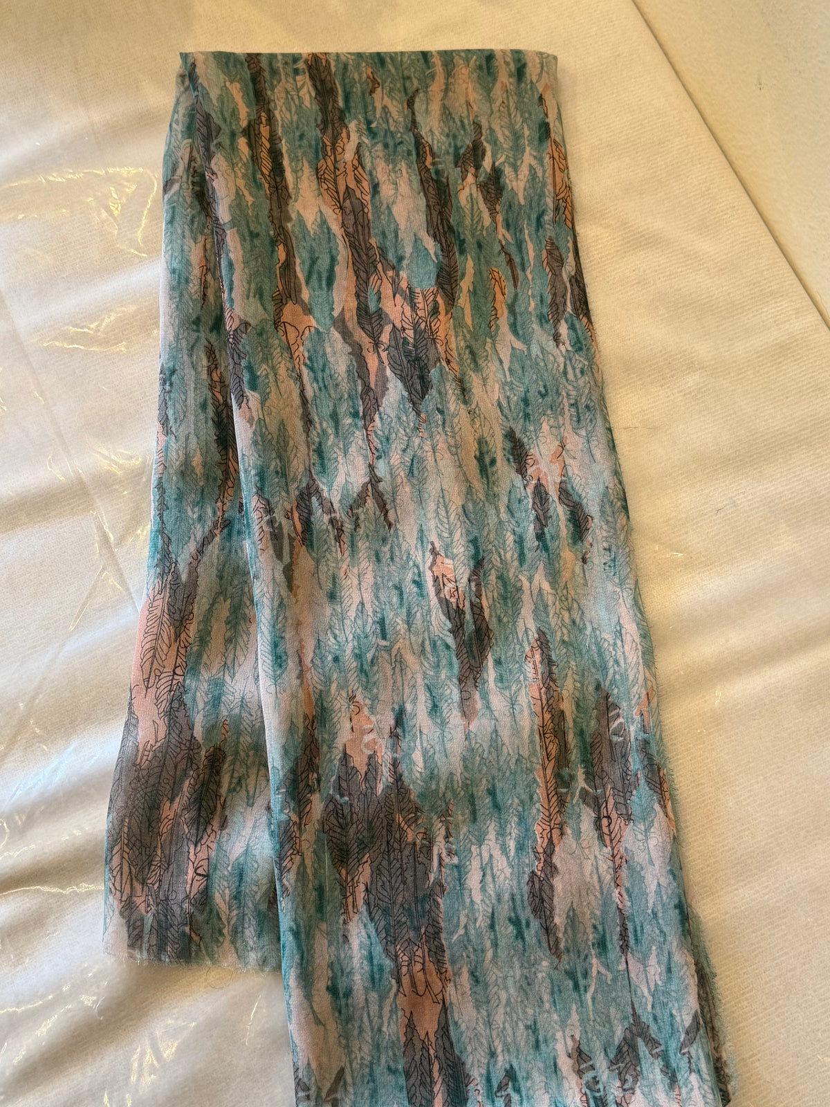 Crepe Chiffon Hijab: Whispering Feathers